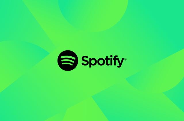Spotify logo on green background.